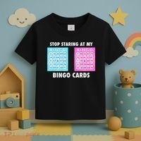 Funny Bingo Queen Stop Staring At My Bingo Cards Toddler T-Shirt thumb 3