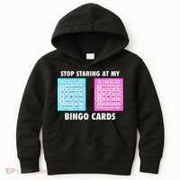 Funny Bingo Queen Stop Staring At My Bingo Cards Kids Hoodie thumb 0