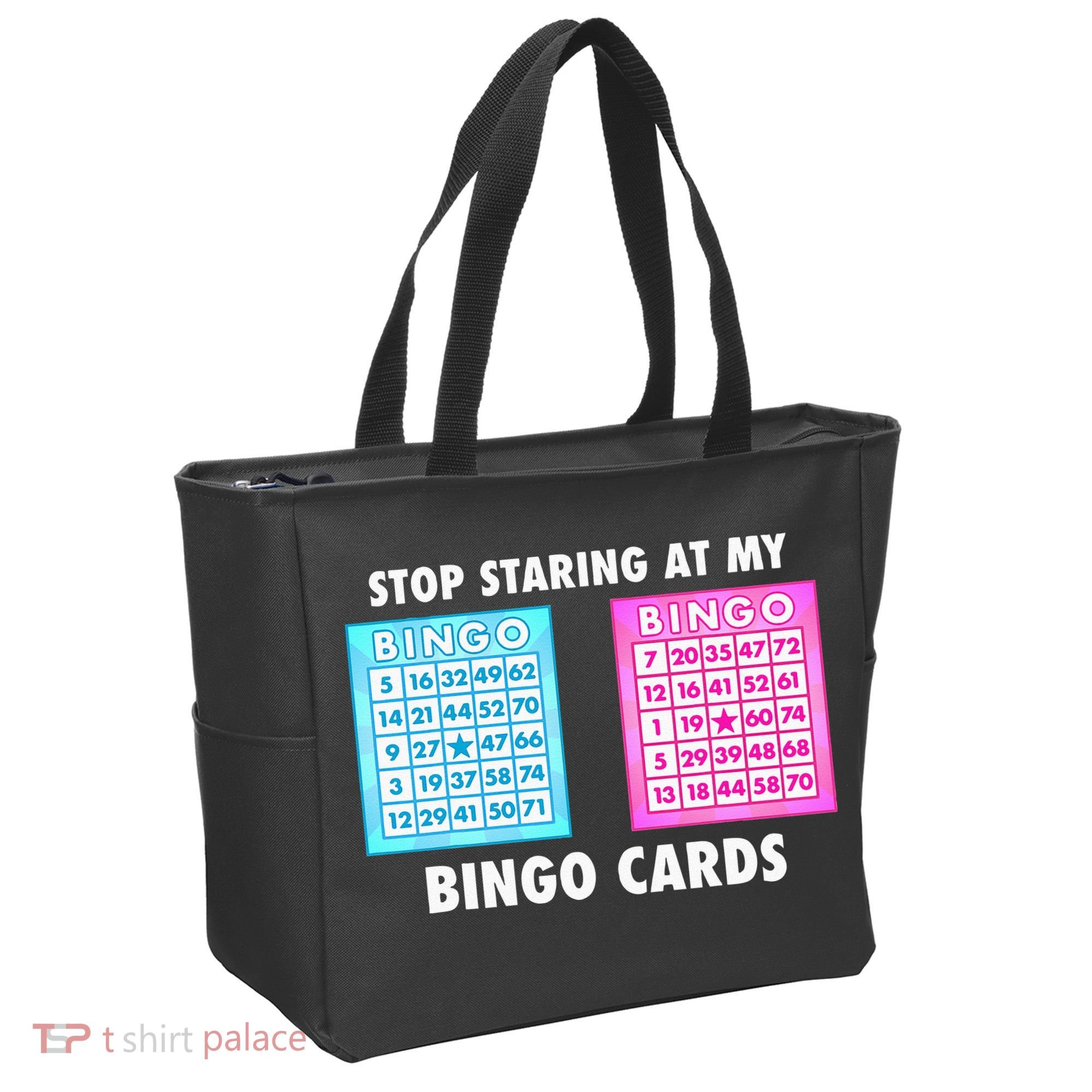 Funny Bingo Queen Stop Staring At My Bingo Cards Tote Bag