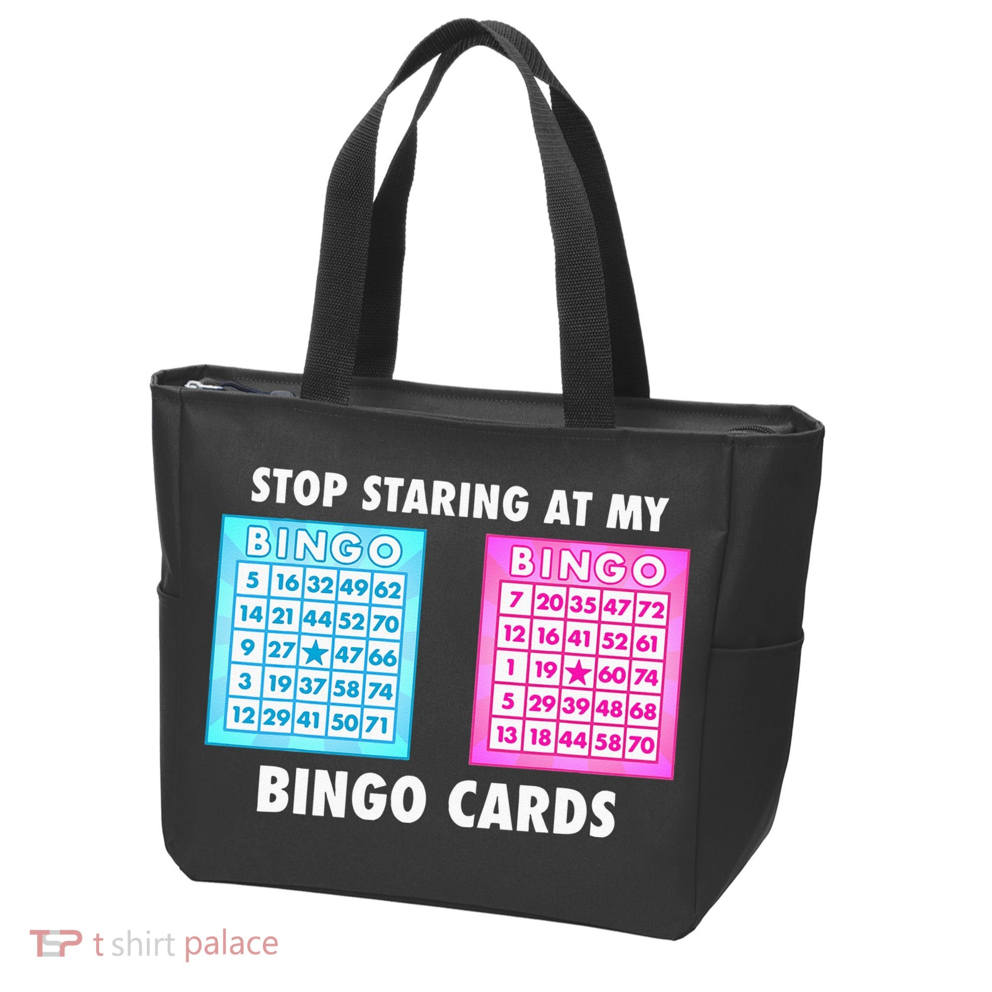 Funny Bingo Queen Stop Staring At My Bingo Cards Tote Bag