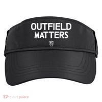 Funny Baseball Quote Outfield Matters Outfielders Adult Drive Performance Visor thumb 0
