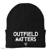 Funny Baseball Quote Outfield Matters Outfielders Beanie thumb 0