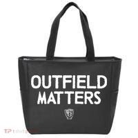 Funny Baseball Quote Outfield Matters Outfielders Tote Bag thumb 0