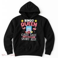 Funny Bingo Queen Bingo Flamingo Mothers Day Hoodie thumb 0