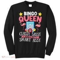 Funny Bingo Queen Bingo Flamingo Mothers Day Sweatshirt thumb 0
