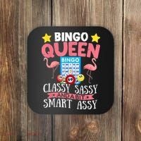 Funny Bingo Queen Bingo Flamingo Mothers Day Coaster thumb 0