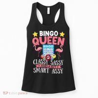 Funny Bingo Queen Bingo Flamingo Mothers Day Women's Tank Top thumb 0
