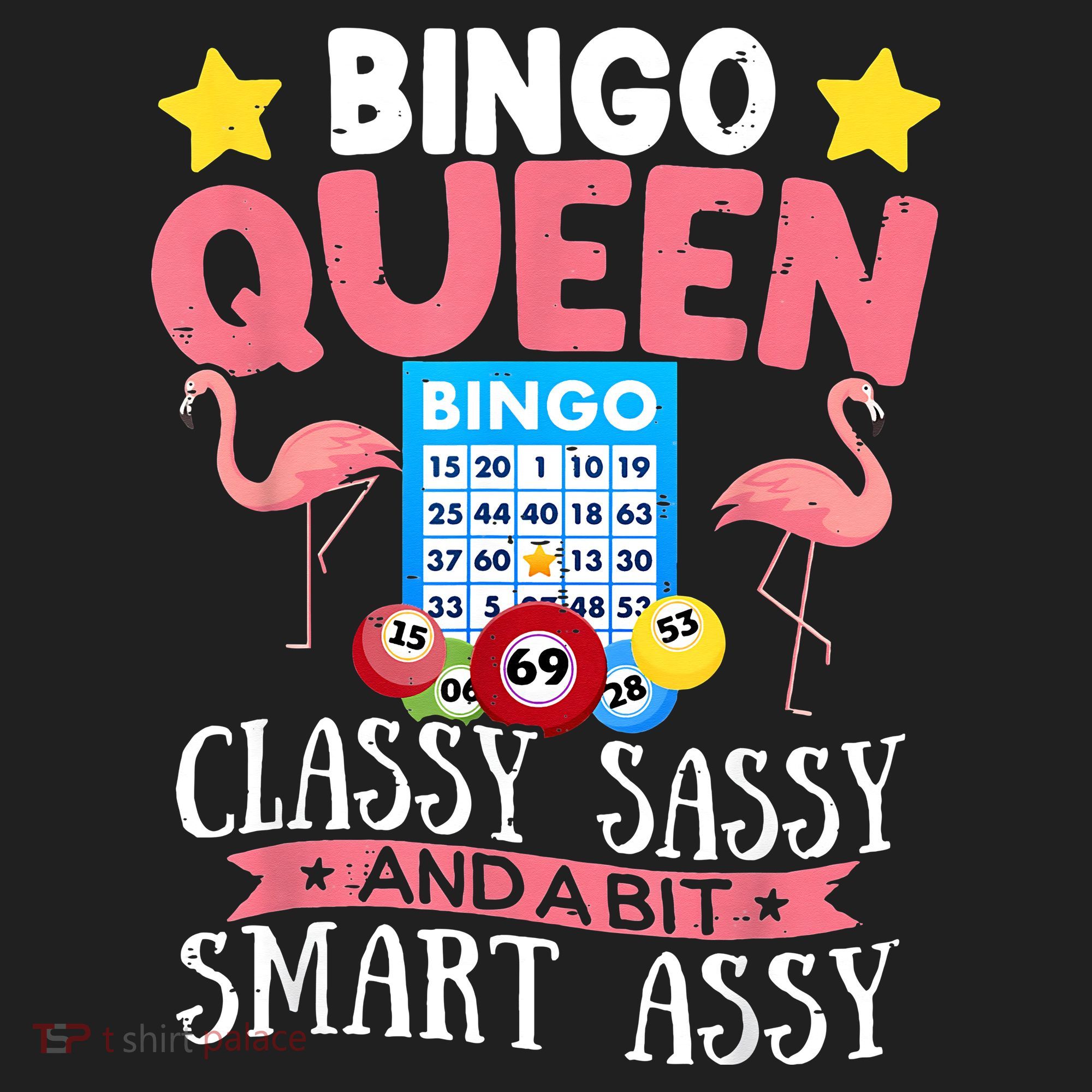 Funny Bingo Queen Bingo Flamingo Mothers Day Golf Towel