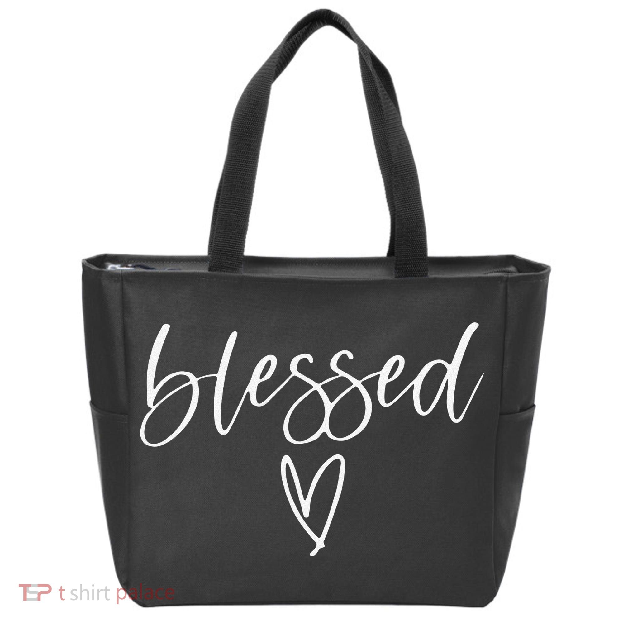 Funny Blessed Religious Faith Christian Jesus Tote Bag