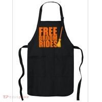 Free Broom Rides Funny Halloween Apron thumb 0