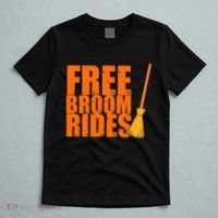Free Broom Rides Funny Halloween T-Shirt thumb 5