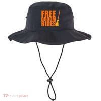 Free Broom Rides Funny Halloween Bucket Hat thumb 0