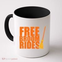 Free Broom Rides Funny Halloween Coffee Mug thumb 0