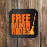Free Broom Rides Funny Halloween Coaster thumb 0