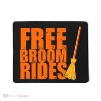 Free Broom Rides Funny Halloween Mousepad thumb 0