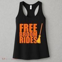 Free Broom Rides Funny Halloween Women's Tank Top thumb 3