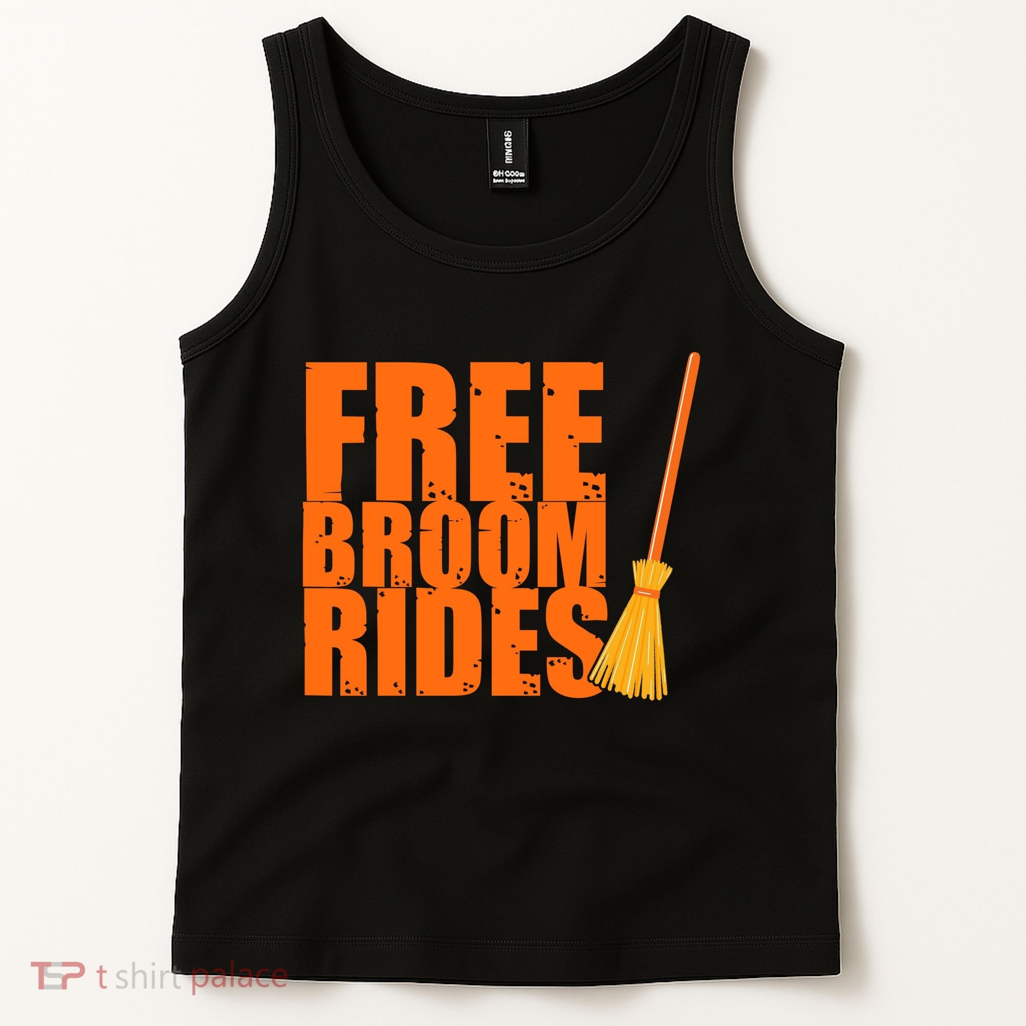 Free Broom Rides Funny Halloween Tank Top