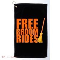 Free Broom Rides Funny Halloween Golf Towel thumb 0