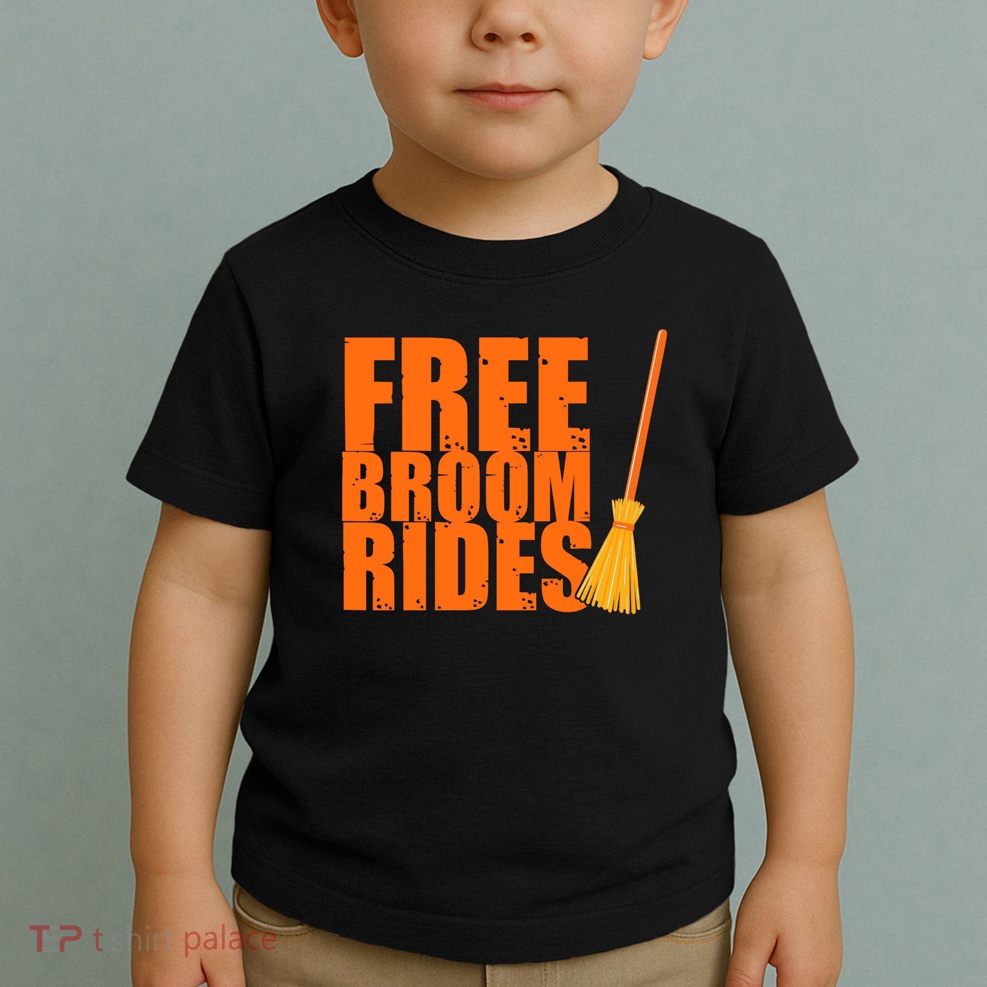 Free Broom Rides Funny Halloween Toddler T-Shirt