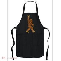 Funny Bigfoot Rock On Sasquatch Rock And Roll Gift Apron thumb 0