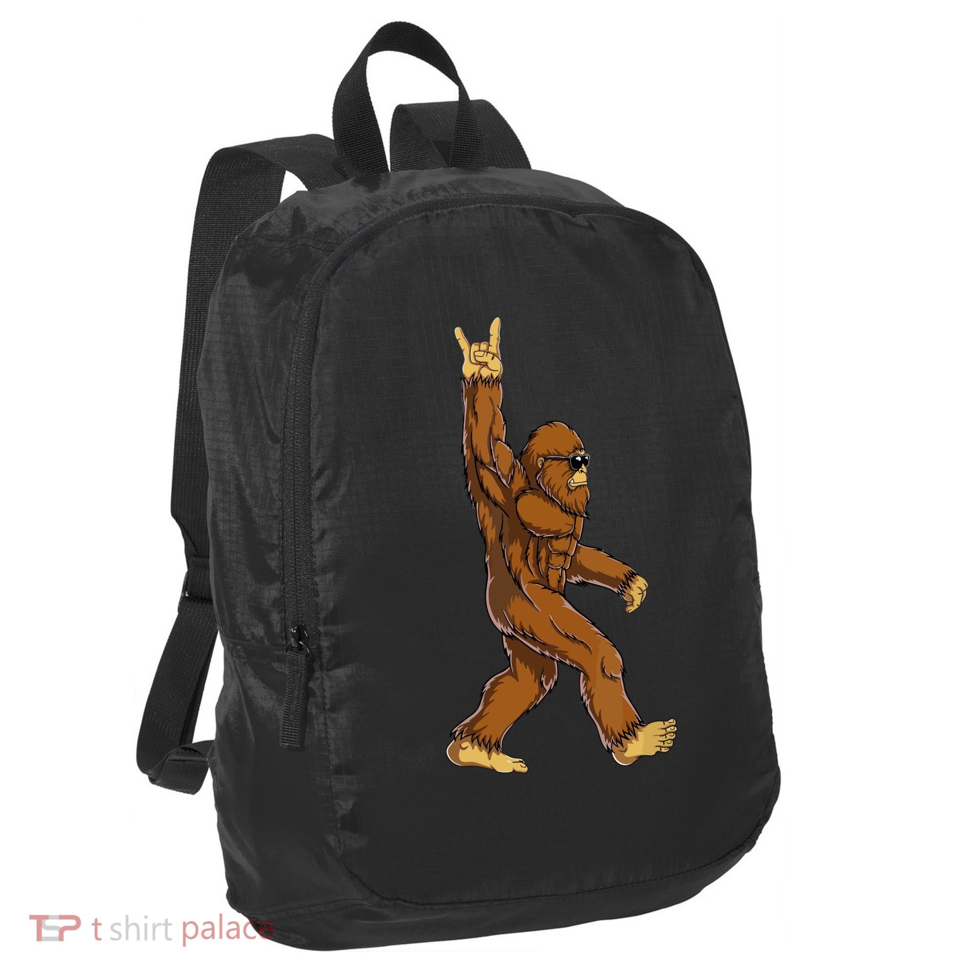 Funny Bigfoot Rock On Sasquatch Rock And Roll Gift Port Authority Crush Ripstop Backpack