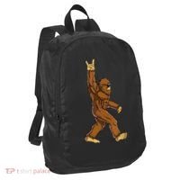 Funny Bigfoot Rock On Sasquatch Rock And Roll Gift Port Authority Crush Ripstop Backpack thumb 1