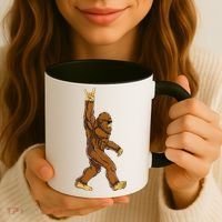 Funny Bigfoot Rock On Sasquatch Rock And Roll Gift Coffee Mug thumb 3
