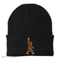 Funny Bigfoot Rock On Sasquatch Rock And Roll Gift Beanie thumb 0