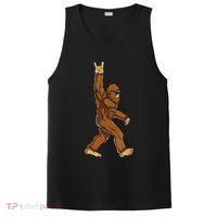 Funny Bigfoot Rock On Sasquatch Rock And Roll Gift PosiCharge Competitor Tank thumb 0