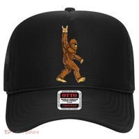 Funny Bigfoot Rock On Sasquatch Rock And Roll Gift Hat thumb 0