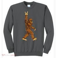 Funny Bigfoot Rock On Sasquatch Rock And Roll Gift Sweatshirt thumb 0