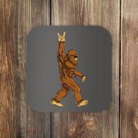 Funny Bigfoot Rock On Sasquatch Rock And Roll Gift Coaster thumb 0