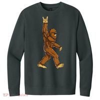 Funny Bigfoot Rock On Sasquatch Rock And Roll Gift V.I.T. Fleece Crew Sweatshirt thumb 0