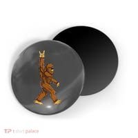 Funny Bigfoot Rock On Sasquatch Rock And Roll Gift Magnet thumb 0