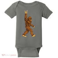 Funny Bigfoot Rock On Sasquatch Rock And Roll Gift Baby Bodysuit thumb 0