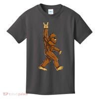 Funny Bigfoot Rock On Sasquatch Rock And Roll Gift Kids T-Shirt thumb 0