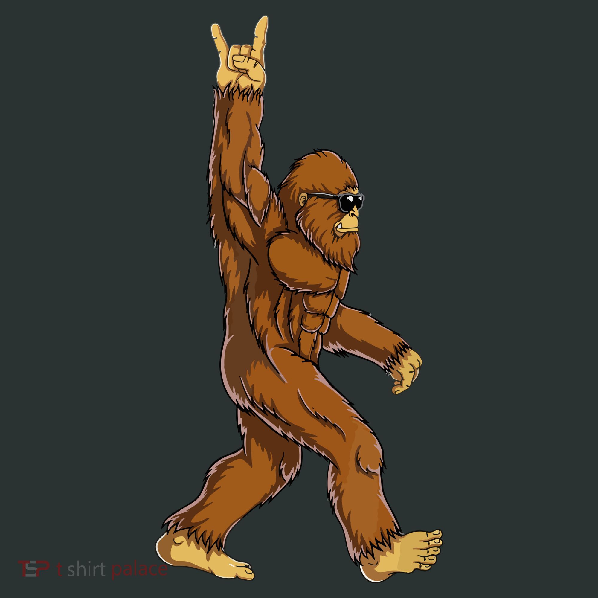 Funny Bigfoot Rock On Sasquatch Rock And Roll Gift Tote Bag