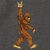 Funny Bigfoot Rock On Sasquatch Rock And Roll Gift Vector Backpack thumb 2