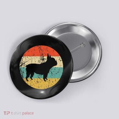 French Bulldog Retro Dog Button