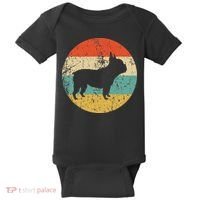 French Bulldog Retro Dog Baby Bodysuit thumb 0