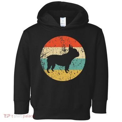 French Bulldog Retro Dog Toddler Hoodie