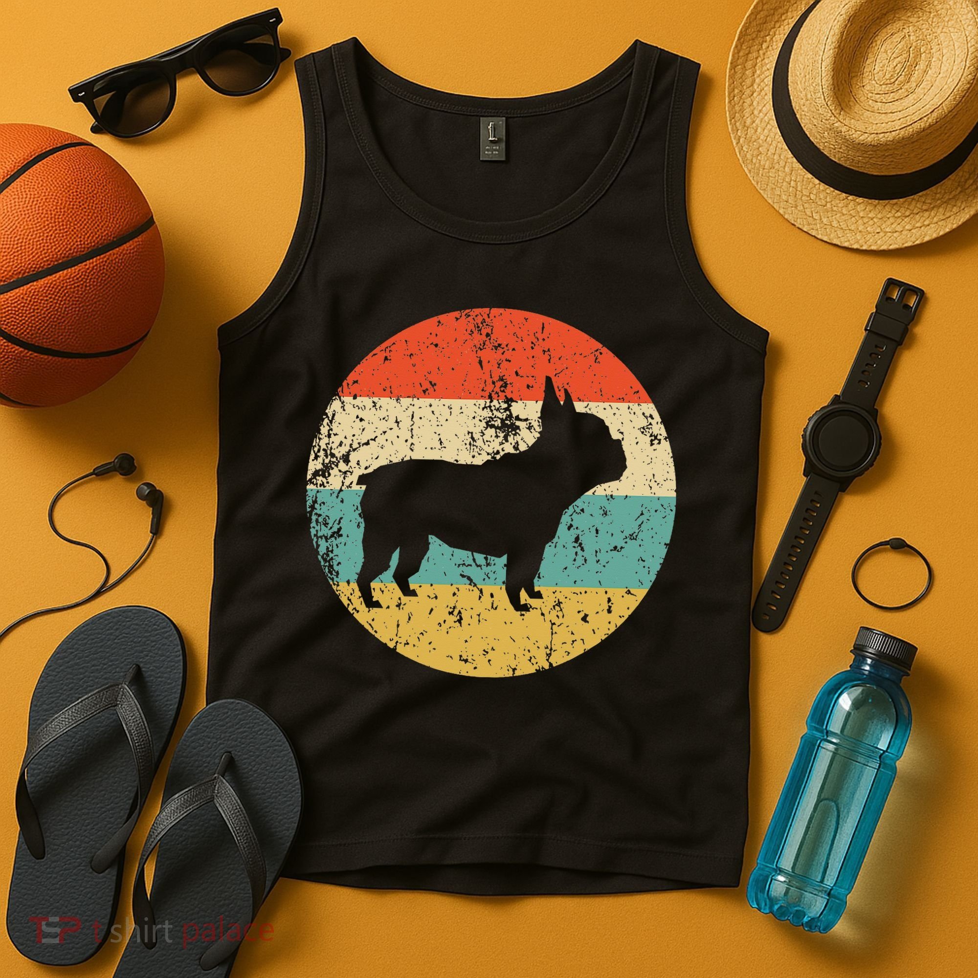 French Bulldog Retro Dog Tank Top