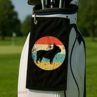 French Bulldog Retro Dog Golf Towel thumb 2
