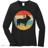 French Bulldog Retro Dog Women's Long Sleeve Shirt thumb 0