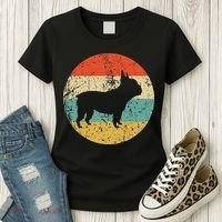 French Bulldog Retro Dog Women's T-Shirt thumb 3