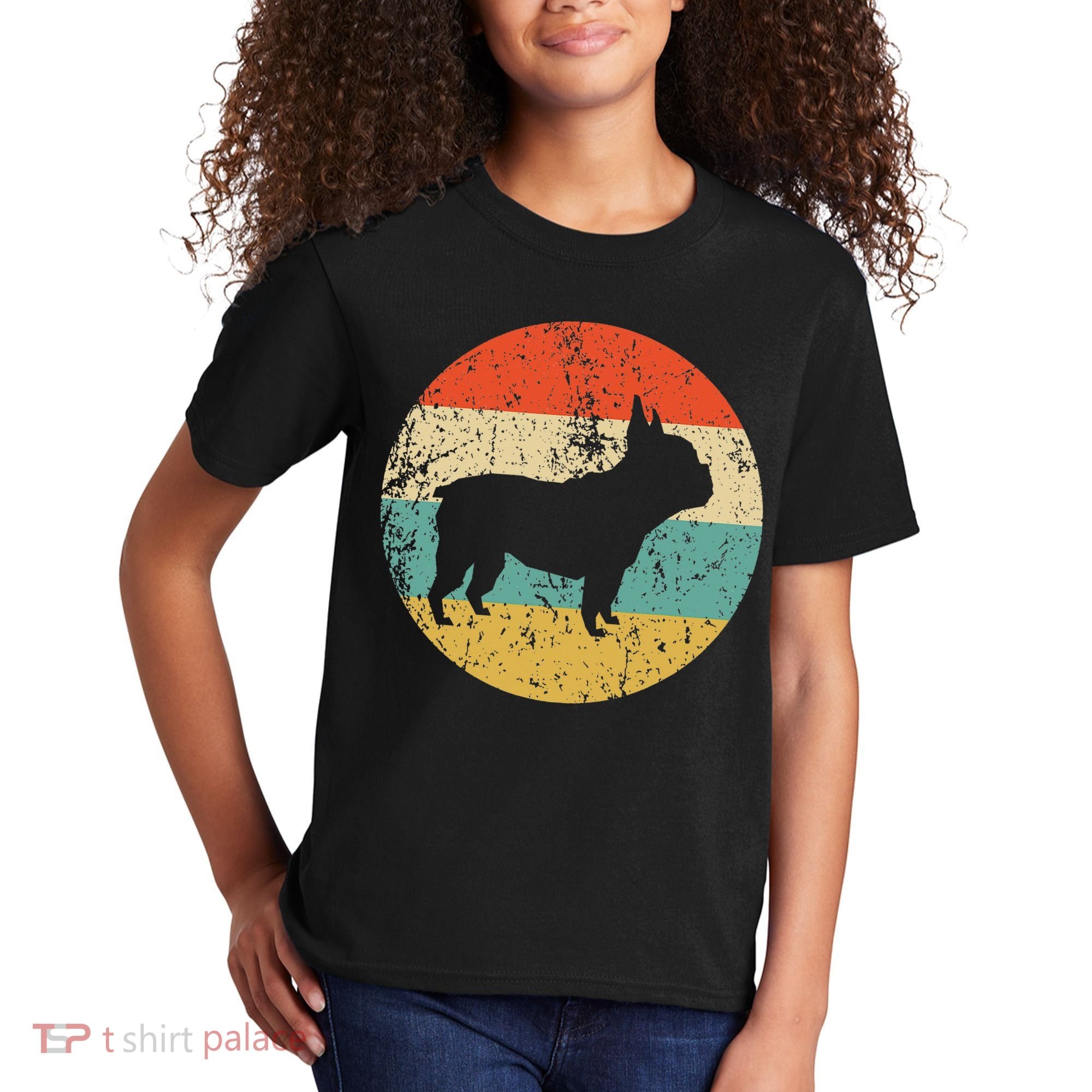 French Bulldog Retro Dog Kids T-Shirt