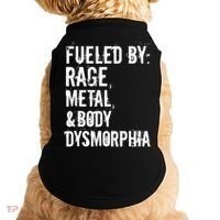 Fueled By Rage Metal And Body Dysmorphia Funny Grunge Style Doggie Tank thumb 0