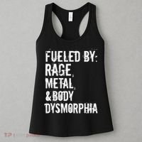 Fueled By Rage Metal And Body Dysmorphia Funny Grunge Style Women's Tank Top thumb 3