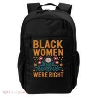 Floral Boho Resist Anti Trump Black Women Were Right Backpack thumb 0