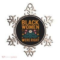 Floral Boho Resist Anti Trump Black Women Were Right Ornament thumb 0
